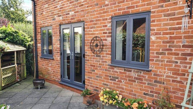 Grey Upvc Framed Windows