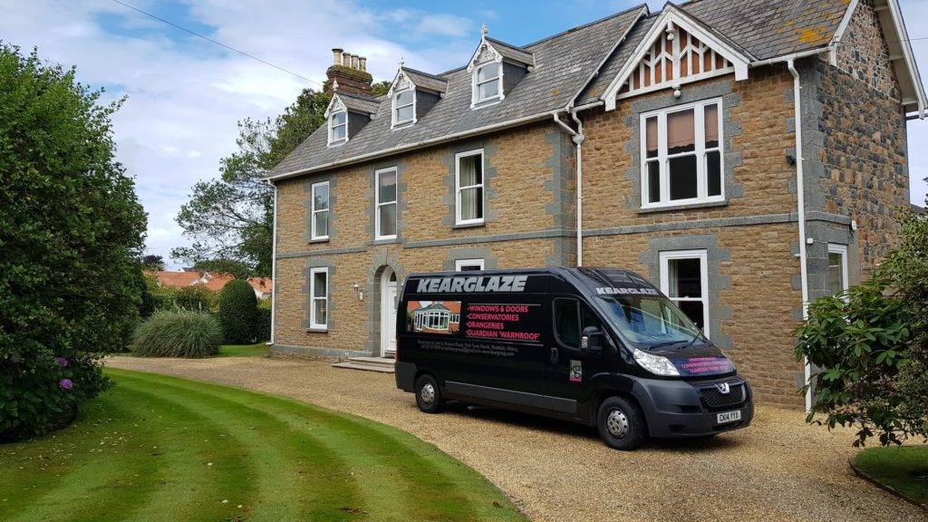 Kearglaze Van Parked In Front Of House