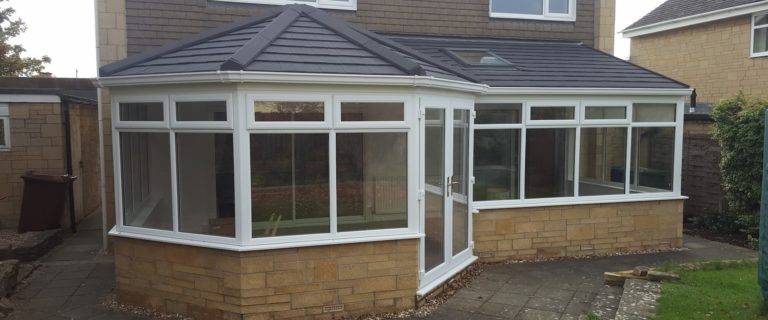 Octagonal Half Brick Conservatory